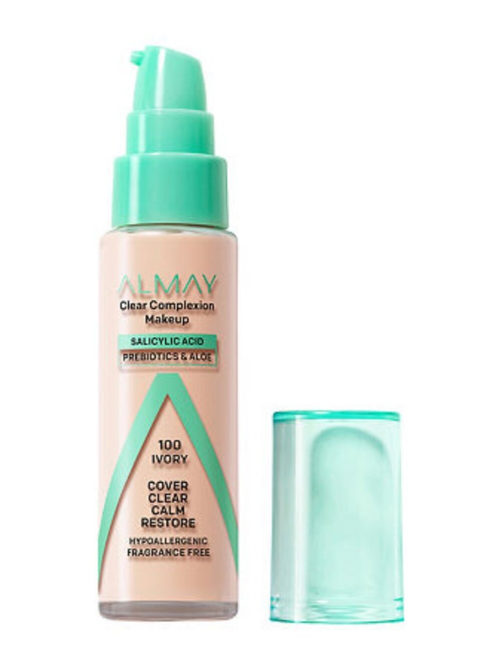 Almay, Clear Complexion Makeup, 100 Ivory, 1 Fl Oz (30 Ml)